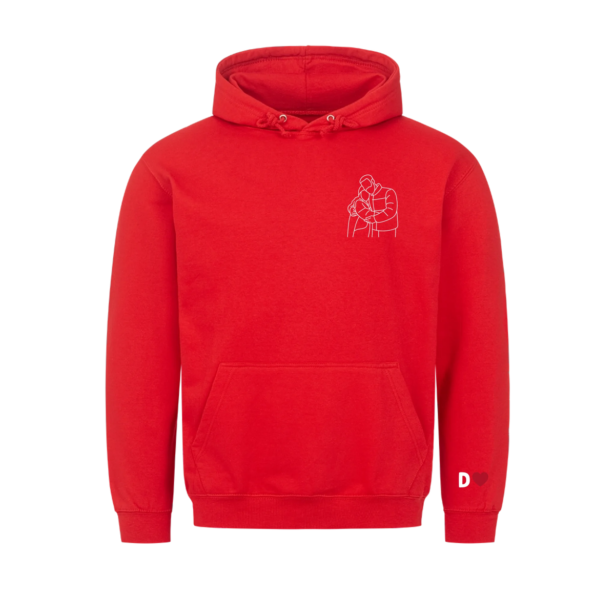 Paar Silhouette Hoodie – Personalisiert