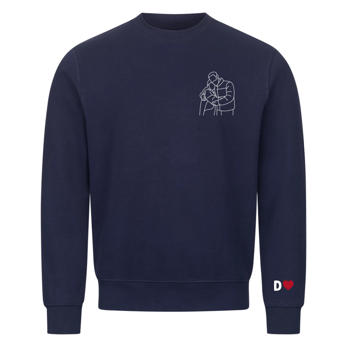 Paar Silhouette Hoodie – Personalisiert