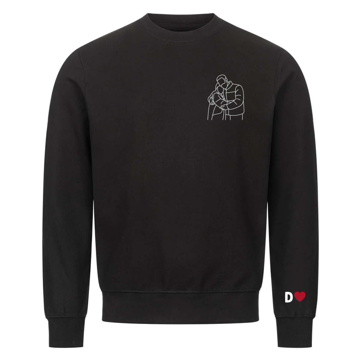Paar Silhouette Hoodie – Personalisiert