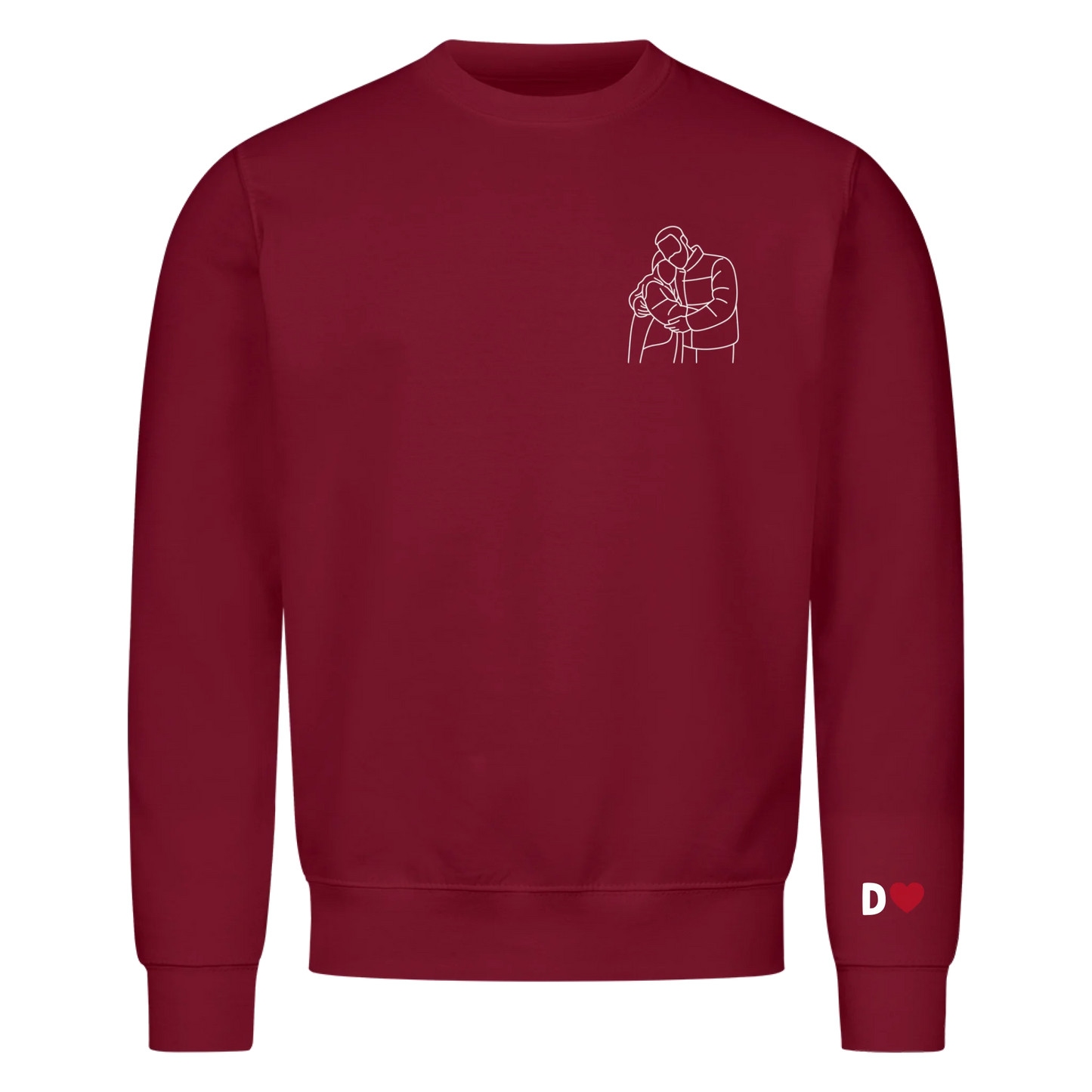 Paar Silhouette Hoodie – Personalisiert