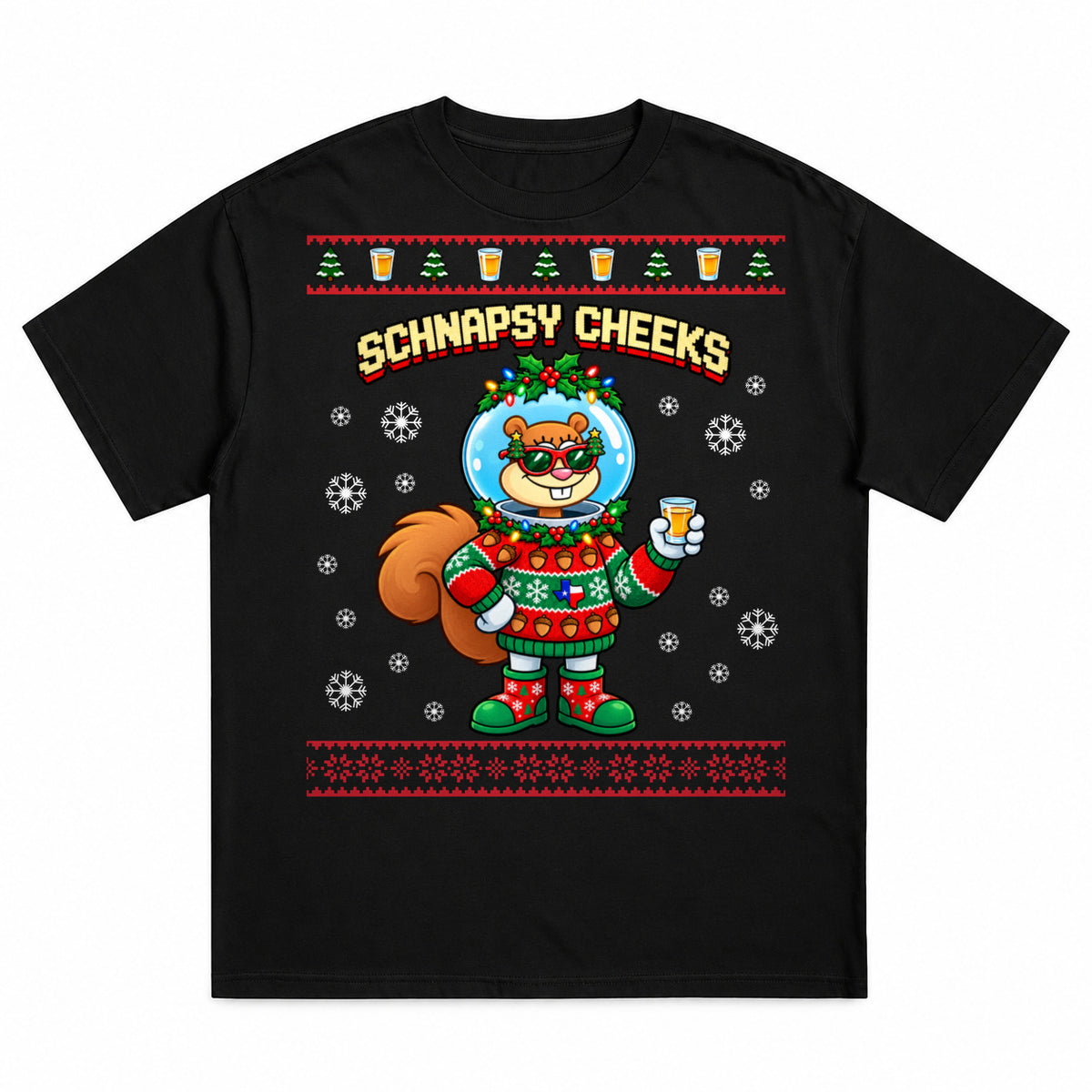 Schnapsy Cheeks - Christmas Tee