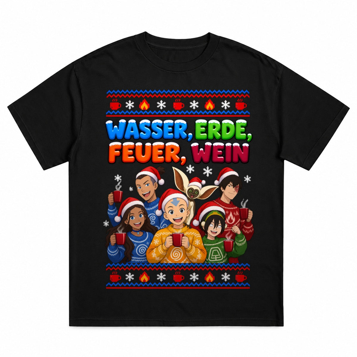 Wasser, Erde, Feuer, Wein - Christmas Tee