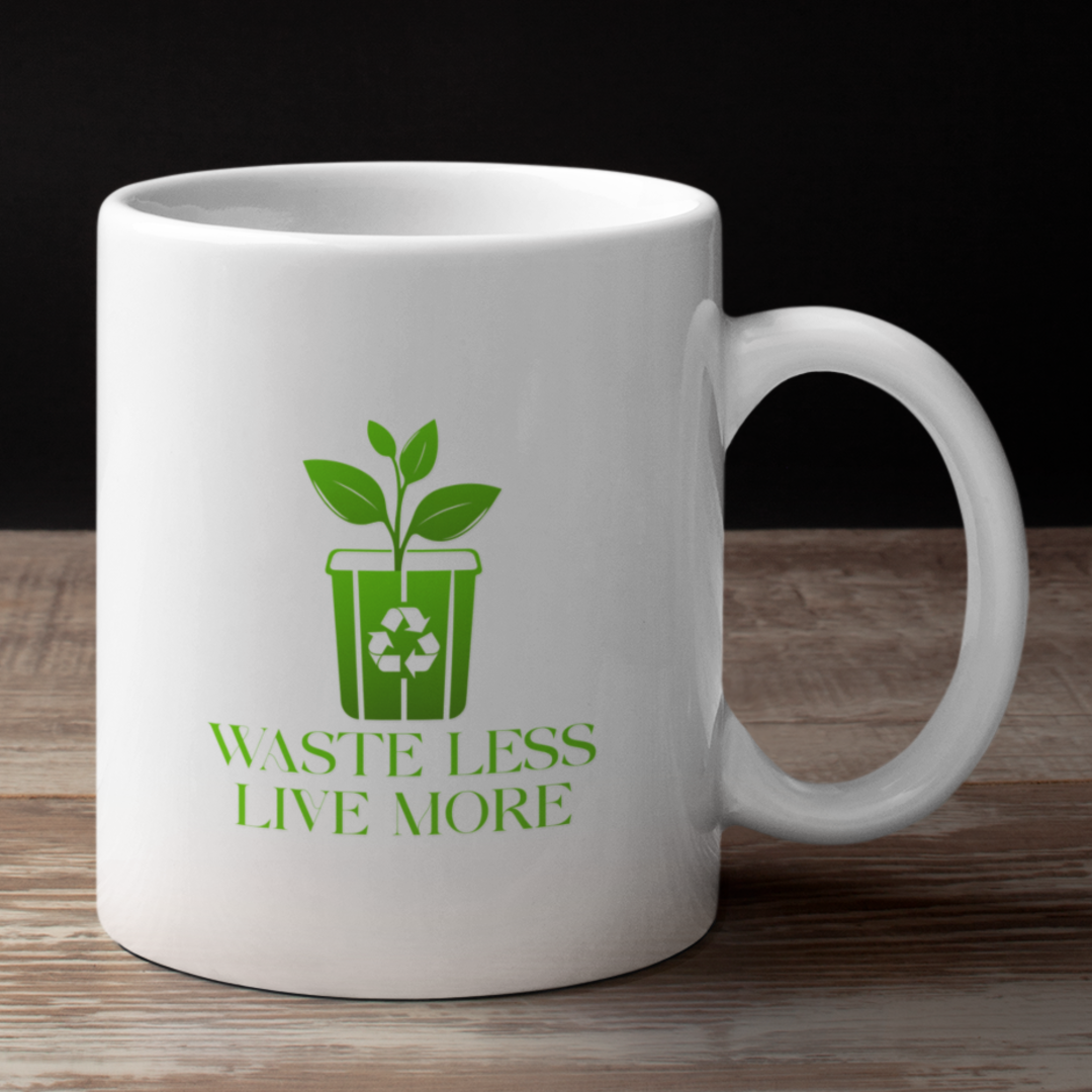 Waste less Live more mug