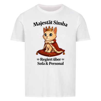 Majestät über Sofa und Personal