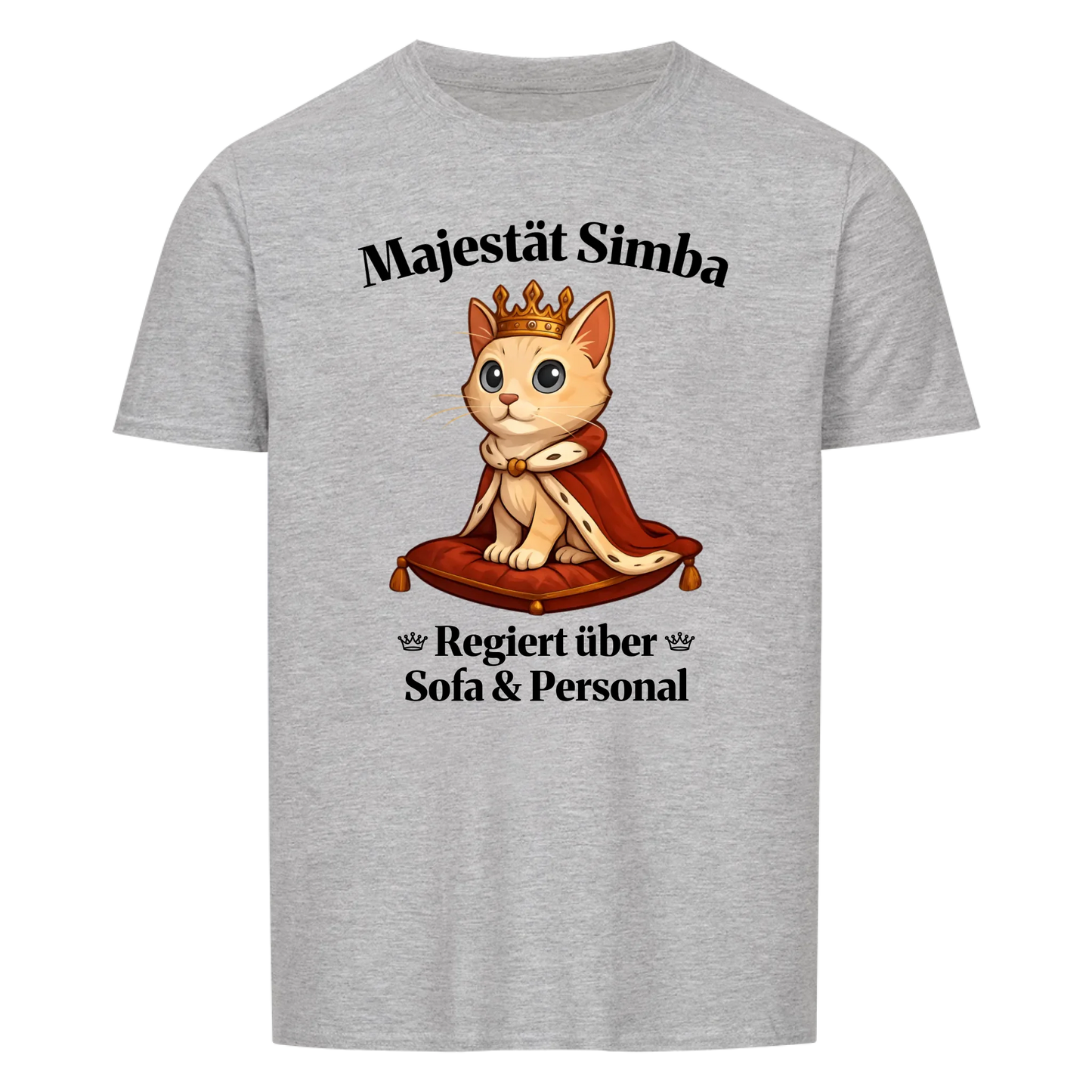 Majestät über Sofa und Personal