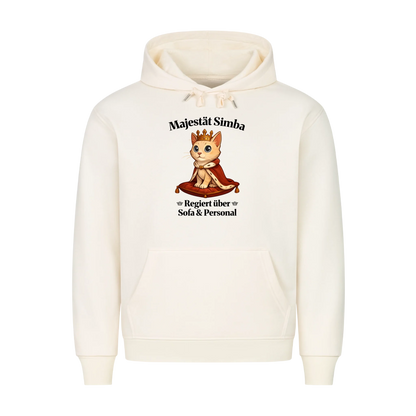 Majestät über Sofa und Personal