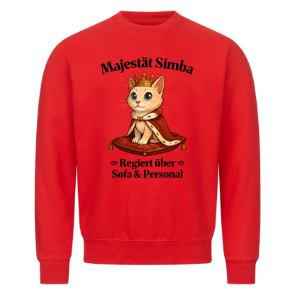 Majestät über Sofa und Personal