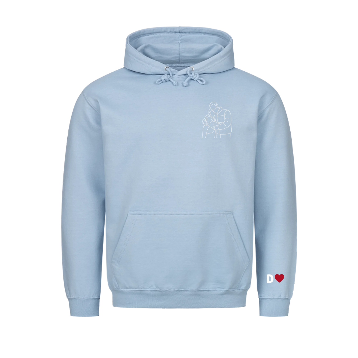 Paar Silhouette Hoodie – Personalisiert