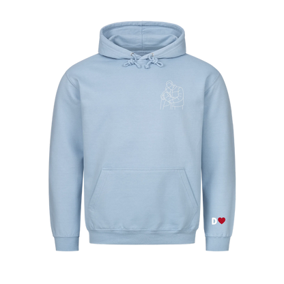 Paar Silhouette Hoodie – Personalisiert