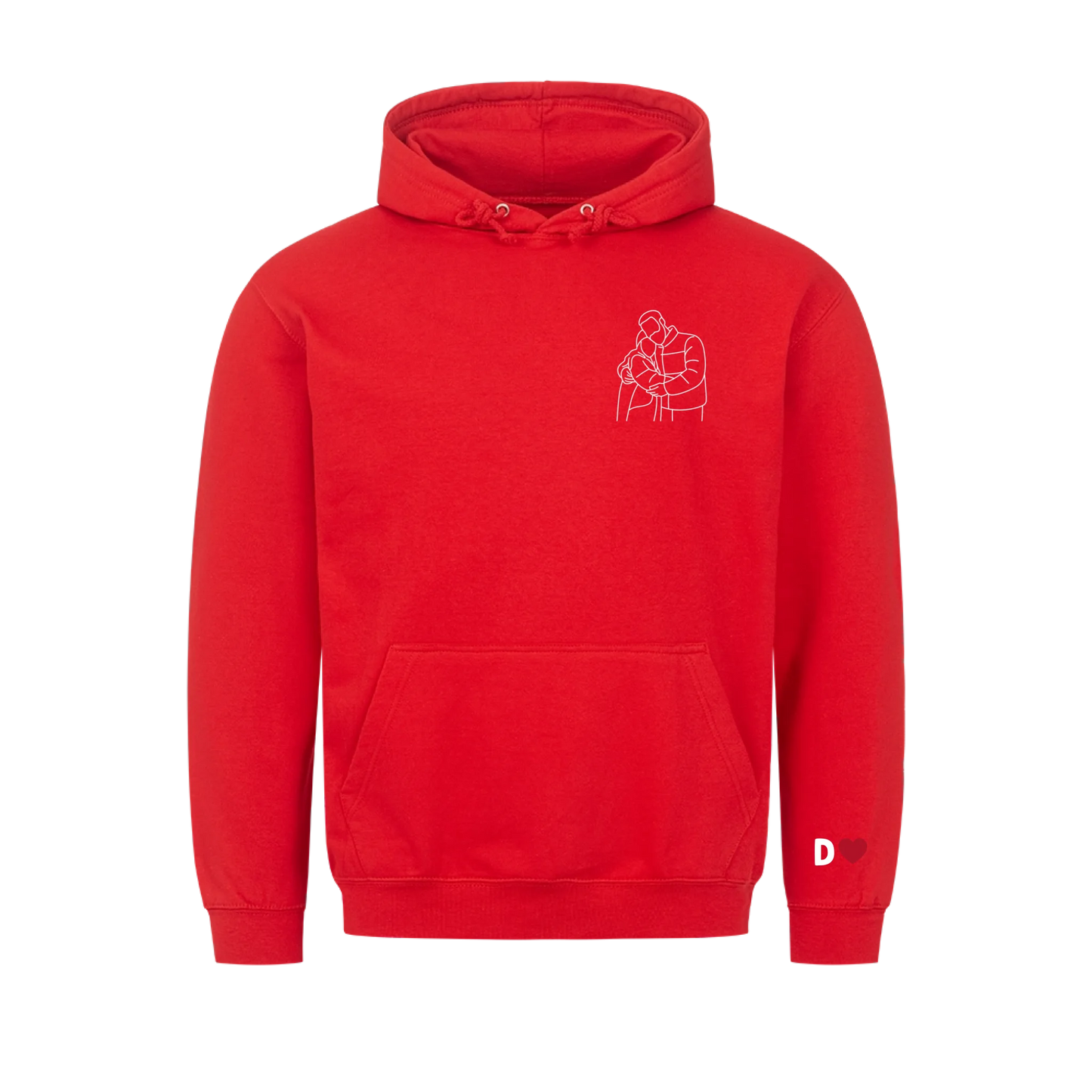 Paar Silhouette Hoodie – Personalisiert