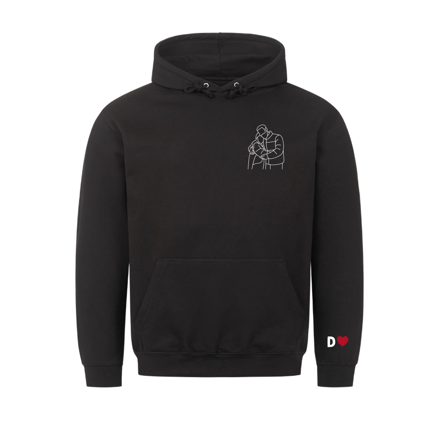 Paar Silhouette Hoodie – Personalisiert
