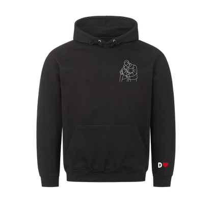 Paar Silhouette Hoodie – Personalisiert