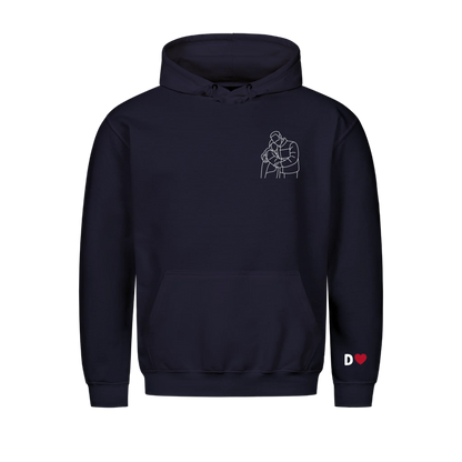 Paar Silhouette Hoodie – Personalisiert