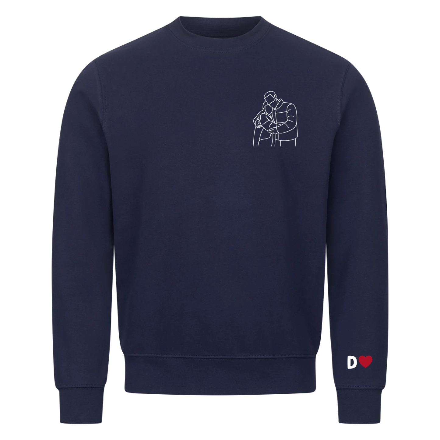 Paar Silhouette Hoodie – Personalisiert