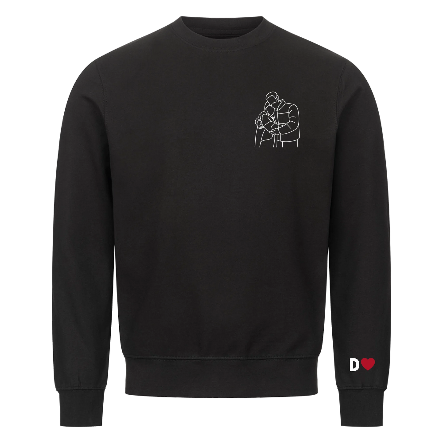 Paar Silhouette Hoodie – Personalisiert