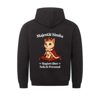 Majestät über Sofa und Personal