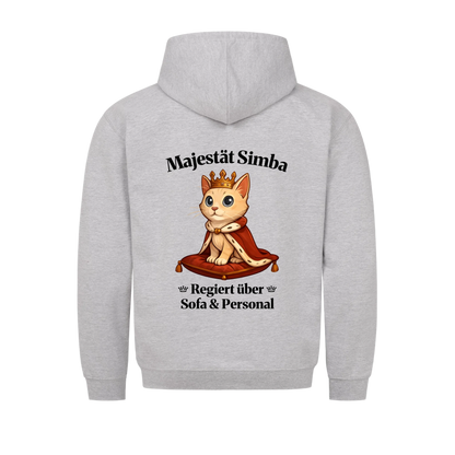 Majestät über Sofa und Personal