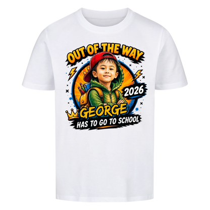 School Rex – Kids First Day of School Tee - with photo