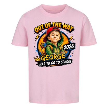 School Rex – Kids First Day of School Tee - with photo