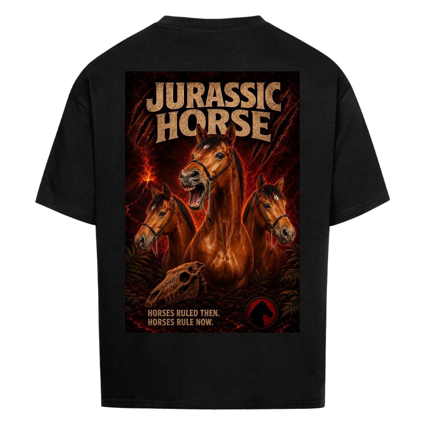 Jurassic Horse Backprint