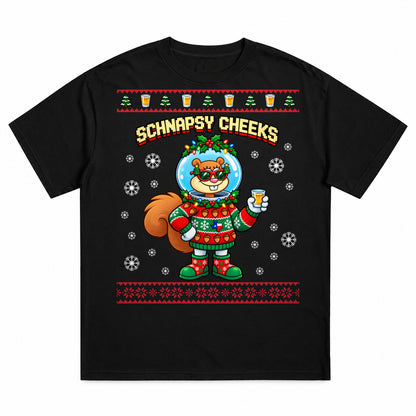 Schnapsy Cheeks - Christmas Tee