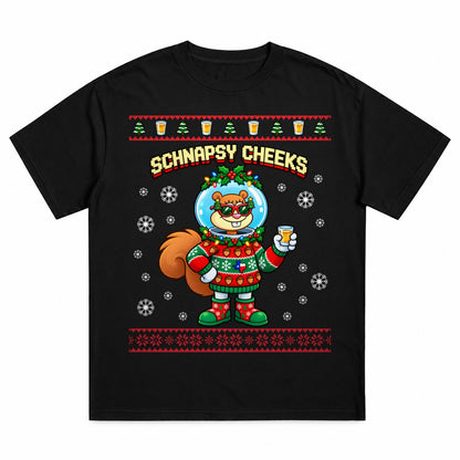 Schnapsy Cheeks - Christmas Tee