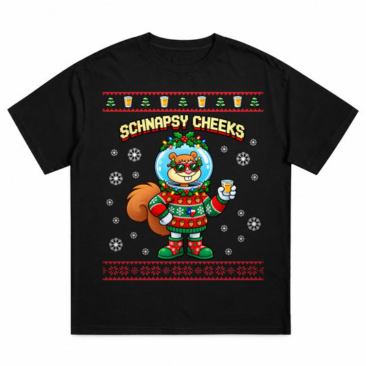 Schnapsy Cheeks - Christmas Tee