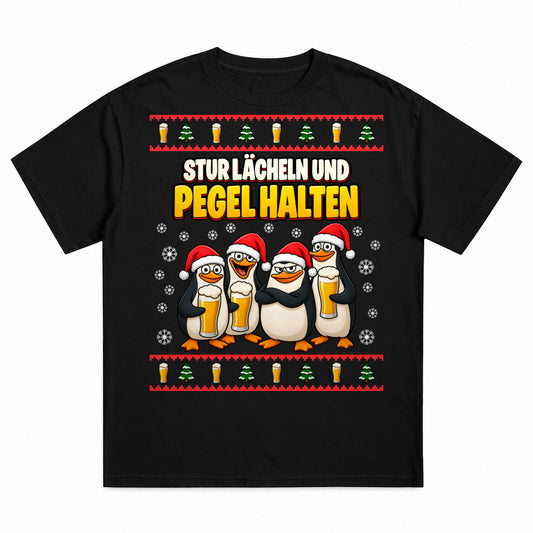 Stur lächeln und Pegel halten - Christmas Tee