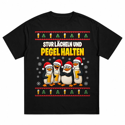 Stur lächeln und Pegel halten - Christmas Tee