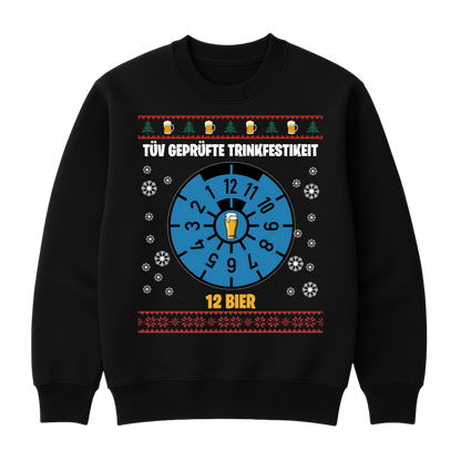 Maglione natalizio con certificazione TÜV per la resistenza alle bevande