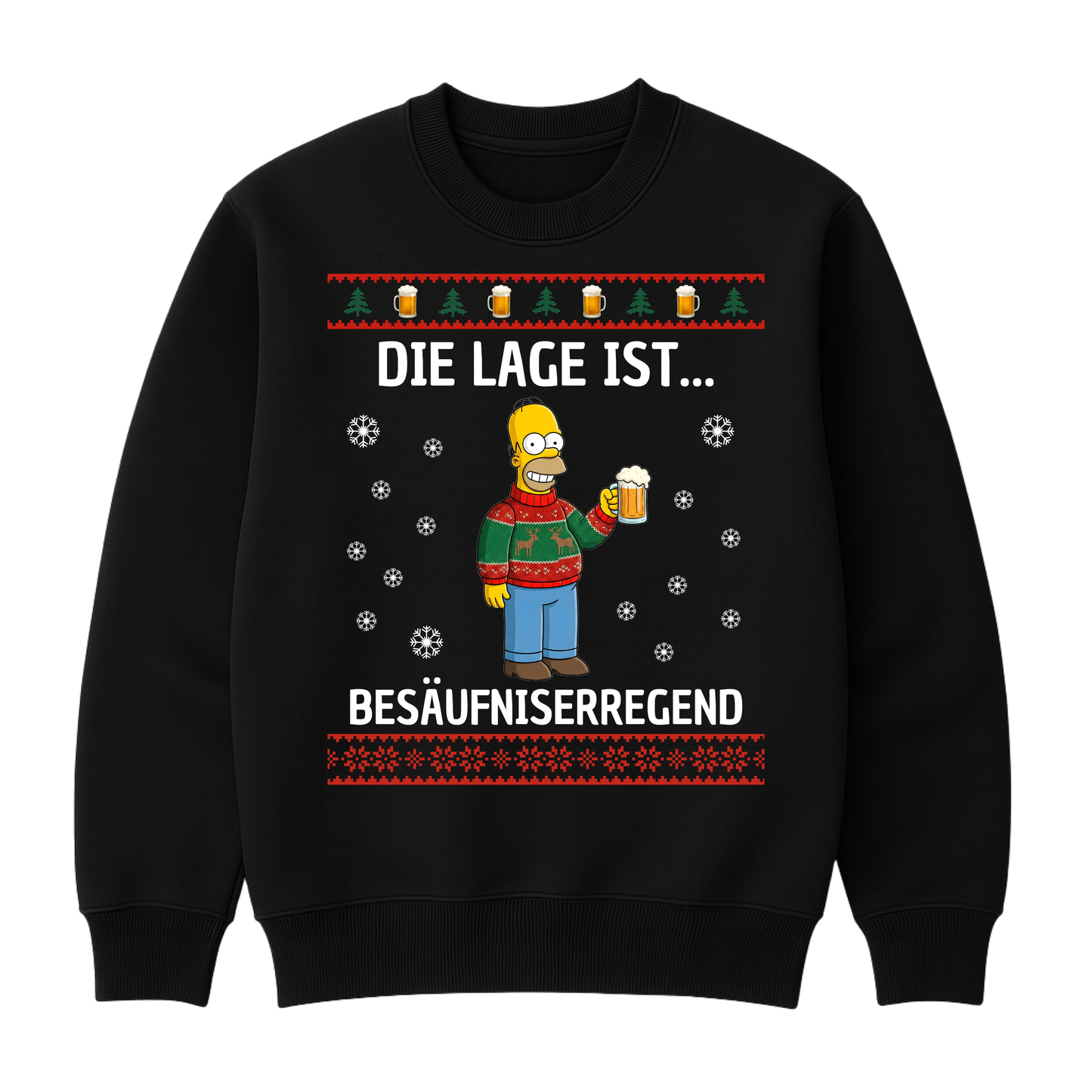 Besäufniserregende Lage von Homer - Christmas Sweater