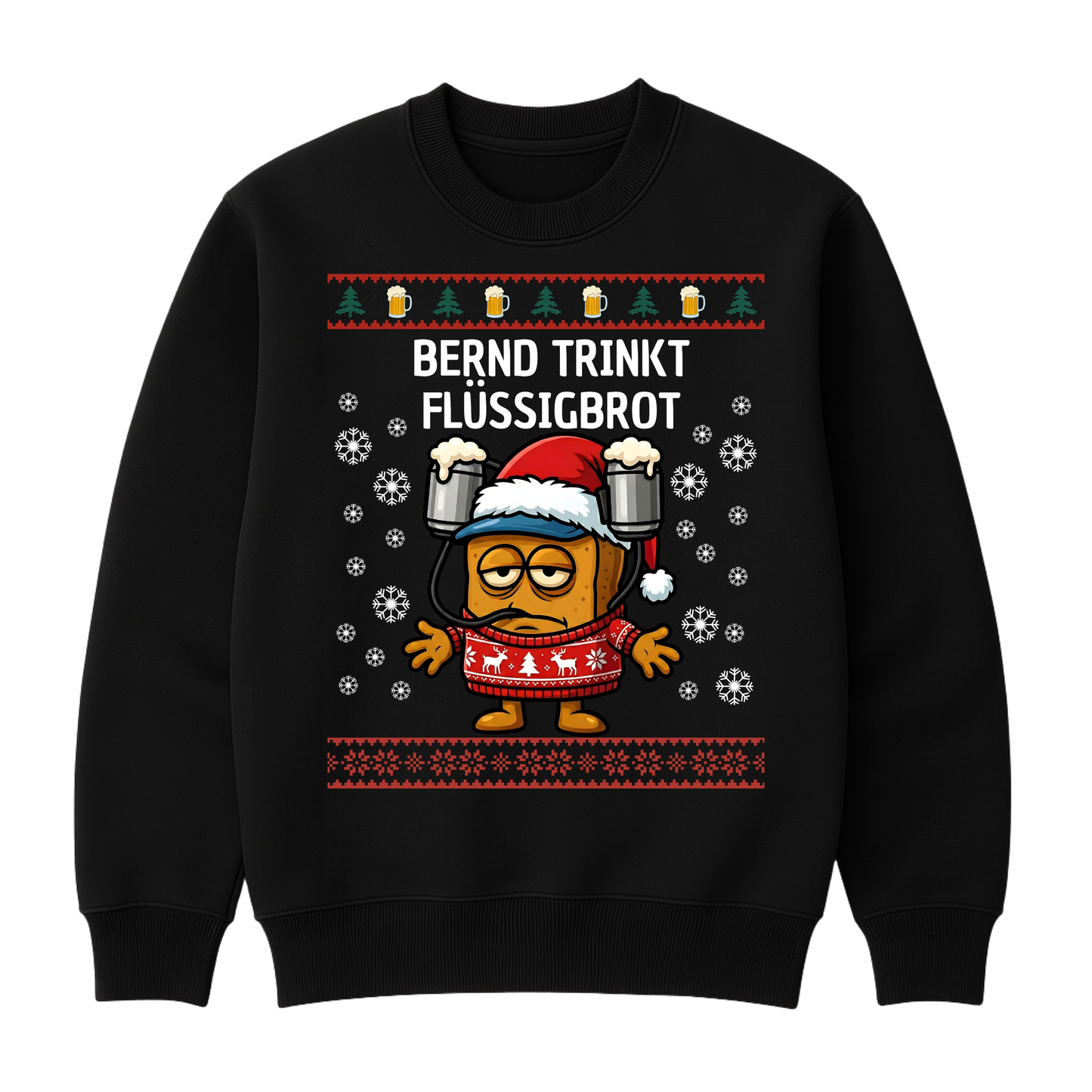 Bernd trinkt Flüssigbrot - Christmas Sweater