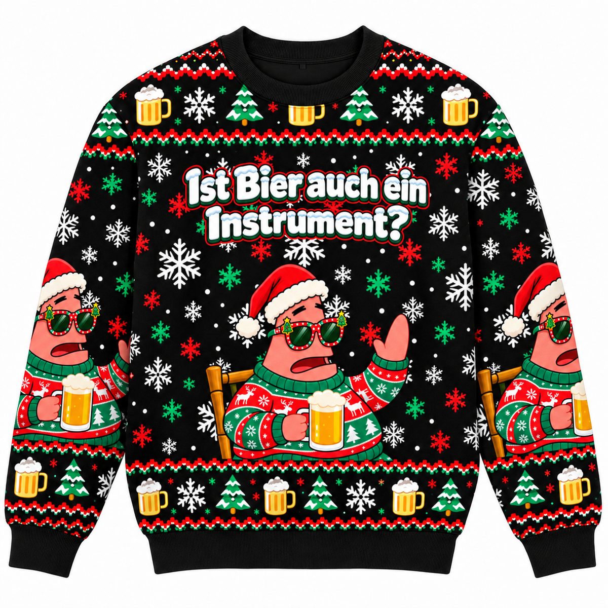Ist Bier auch ein Instrument Signature Christmas Sweater