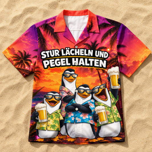 Stur lächeln und Pegel halten - Hawaiihemd