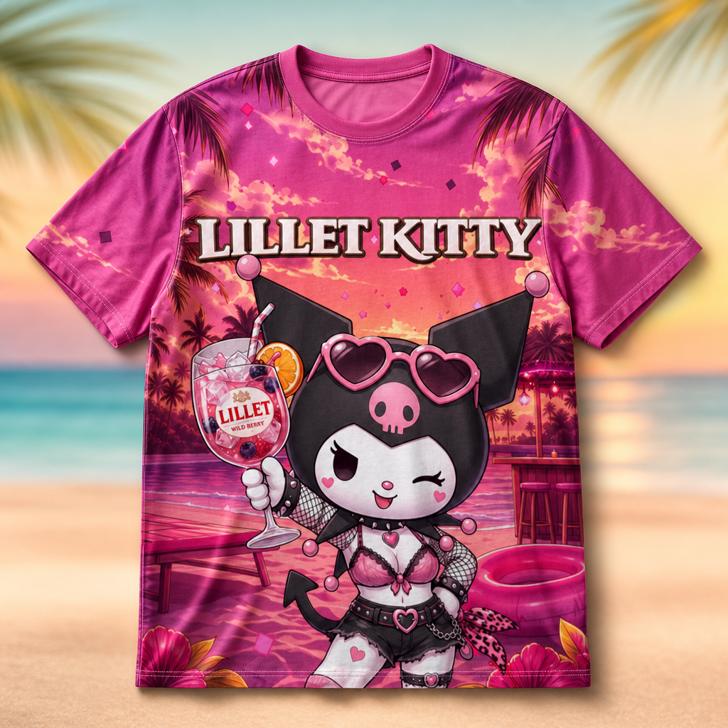 Lillet Kitty - Alloverprint T-Shirt