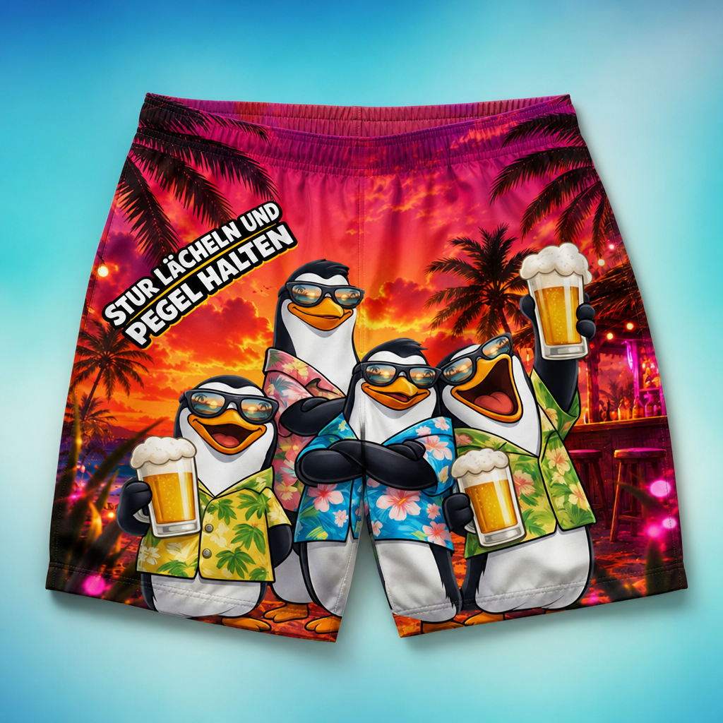 Stur lächeln und Pegel halten - Badehose