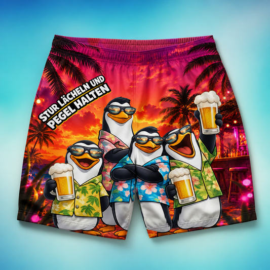 Stur lächeln und Pegel halten - Badehose
