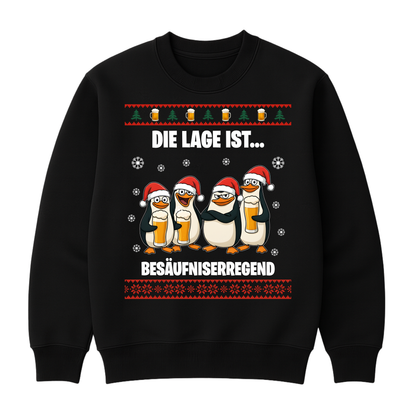Besäufniserregende Lage von Pinguinen - Christmas Sweater